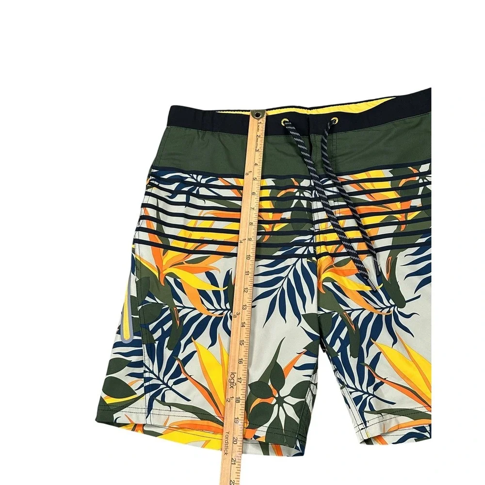 Zeroexposure Shorts Trunks Men's L Blue Tropical Lined Pocket Board Beach